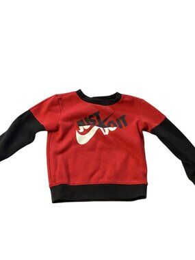 Nike: Red, Black & White Long Sleeve Sweater, Size 3T